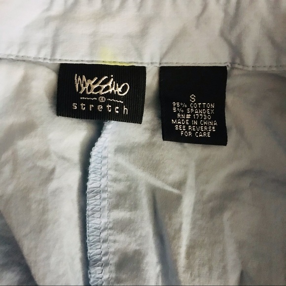 5/$25 Mossimo Stretch Blue Wrap Blouse Sz Small - Picture 3 of 7